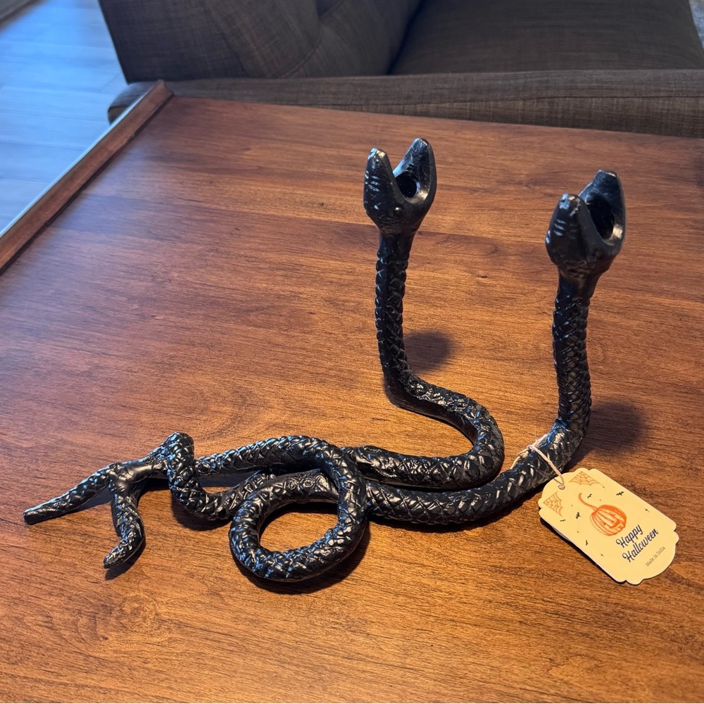 Black Snake Candle Holder